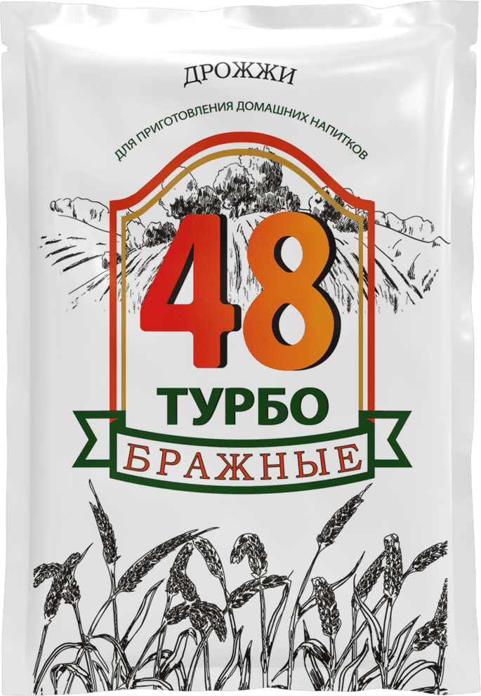 Турбо дрожжи для самогона БРАЖНЫЕ 48 130 г